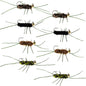 Tungsten Bead Jigged Pat's Rubber Legs Euro Nymph Assortment Fly Fishing Flies - 8 Flies Hook Size 10