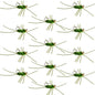 Barbless Pat's Rubber Legs Tungsten Bead Jigged Black/Chartreuse Euro Nymph  - Set of 12 Flies Hook Size 10