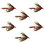 Fall Soft Hackle Grouse and Pink Wet Fly - 6 Flies Size 8