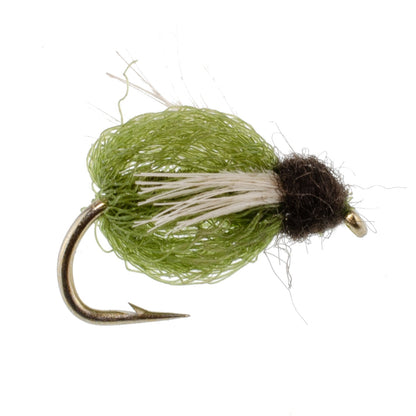LaFontaine Olive Deep Sparkle Caddis Pupa - 1 Dozen Flies Hook Size 18