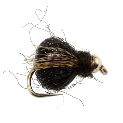 Bead Head LaFontaine Black Deep Sparkle Caddis Pupa - 12 Flies Size 18