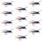Bead Head Purple Batman Rubber Legs Nymph Fly - 12 Flies Hook Size 12