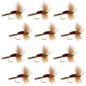 Royal Humpy Classic Hair Wing Dry Fly - 1 Dozen Flies Hook Size 14