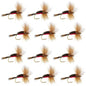Royal Humpy Classic Hair Wing Dry Fly - 1 Dozen Flies Hook Size 16