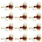 Barbless Royal Wulff Classic Hair Wing Dry Fly - 1 Dozen Flies Hook Size 16