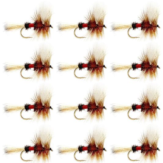 Royal Wulff Classic Trout Dry Fly Fishing Fly -12 Flies Size 14