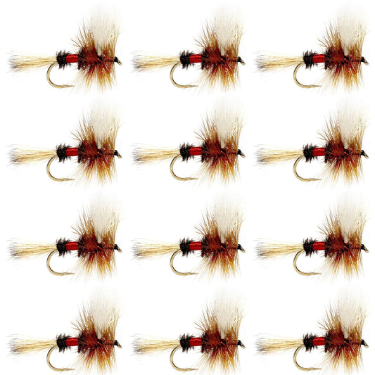 Royal Wulff Classic Trout Dry Fly Fishing Flies - 12 Flies Size 16