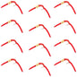 San Juan Double Bead Power Worm Red V-Rib - 1 Dozen Nymph Flies Hook Size 10