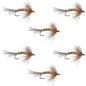 Orange Shakey Bealy Fall Soft Hackle Wet Fly - 6 Flies Hook Size 10