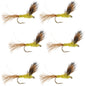 Sparkle Dun Pale Morning Dun PMD Yellow Body Mayfly 6 Flies Hook size 16