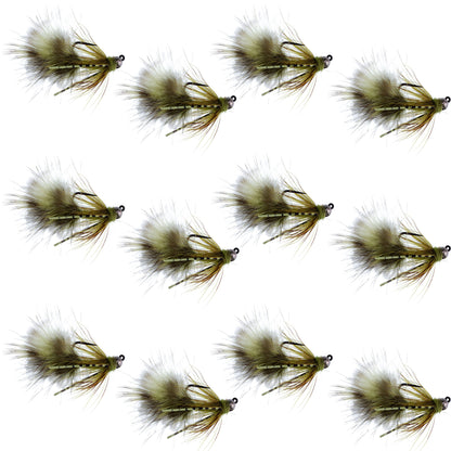 Tungsten Bead Tactical Mini Bugger Euro Nymph Fly - 12 Flies Size 12