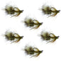 Tungsten Bead Tactical Olive Mini Bugger Euro Nymphing Fly - 6 Flies Size 12