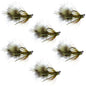 Tungsten Bead Tactical Olive Mini Bugger Euro Nymphing Fly - 6 Flies Size 8