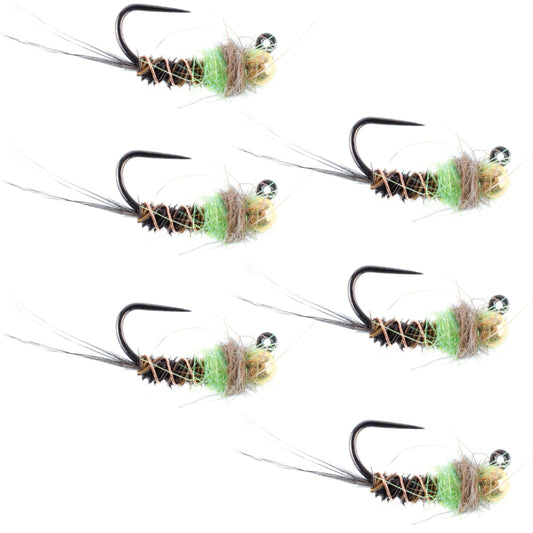 Tungsten Soft Hackle Pheasant Tail Tactical Euro Jig - 12 Flies Size 12