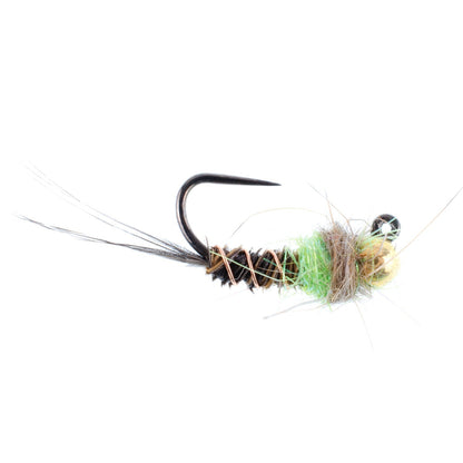 Tungsten Soft Hackle Pheasant Tail Tactical Euro Jig - 12 Flies Size 12