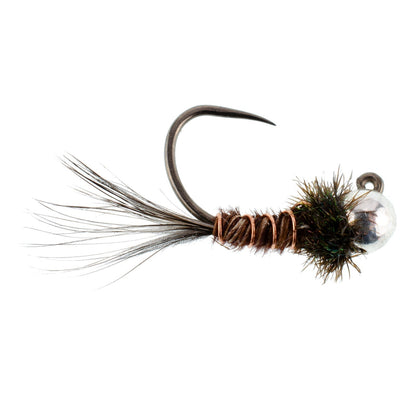 Tungsten Pheasant Tail Tactical Czech Nymph Euro Jig - 12 Flies Size 14