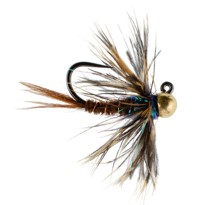 Tungsten Soft Hackle Pheasant Tail Tactical Euro Jig - 12 Flies Size 14