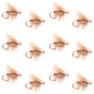 Barbless Tan Elk Hair Caddis Classic Trout Dry Flies 1 Dozen Flies Size 12