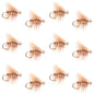 Barbless Tan Elk Hair Caddis Classic Trout Dry Flies 1 Dozen Flies Size 16