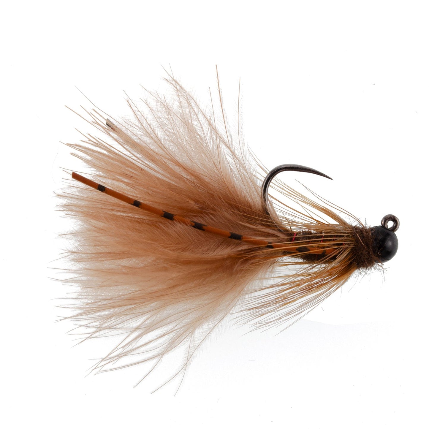 Tungsten Bead Tactical Brown Mini Bugger Euro Nymph Fly - 12 Flies Size 8