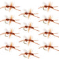 Turcks Power Flying Ant Cinnamon Terrestrial Trout Dry Fly - 1 Dozen Flies Hook Size 12