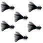 Bead Head Crystal Woolly Bugger Streamer - Black - 6 Flies - Size 4