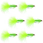 Chartreuse Bead Head Crystal Woolly Bugger Streamer Flies - 6 Flies - Size 8