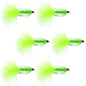 Chartreuse Bead Head Crystal Woolly Bugger Streamer - 6 Flies - Size 4