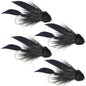 Black Muddler Minnow Streamers Fly - 4 Flies Size 6