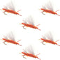 Chubby Chernobyl Ant Orange Foam Body Grasshopper Fly - 6 Flies Hook Size 10