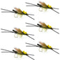 Long Tail Skwala Stone - Squalla Stonefly Dry Fly - 6 Flies Hook Size 10