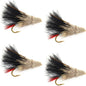 Black Marabou Muddler Minnow Streamer Fly - 4 Flies Size 4