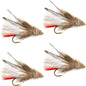 White Marabou Muddler Minnow Streamer Fly - 4 Flies Size 8