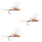 3 Pack Parachute Super Flash Purple Haze Dry Fly - Size 18