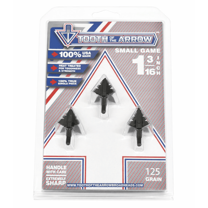 TOTA | 125 Grain Broadhead | Small Game and Turkey | Fixed Blade