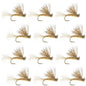 Tan X Caddis Emerging Caddis Adult Trout Dry Fly - 1 Dozen Flies Hook Size 14
