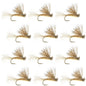 Tan X Caddis Emerging Caddis Adult Trout Dry Fly - 1 Dozen Flies Hook Size 18