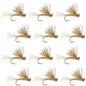 Tan X Caddis Emerging Caddis Adult Trout Dry Fly - 1 Dozen Flies Hook Size 16