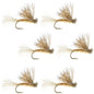 Tan X Caddis Emerging Caddis Adult Trout Dry Fly - 6 Flies Hook Size 16